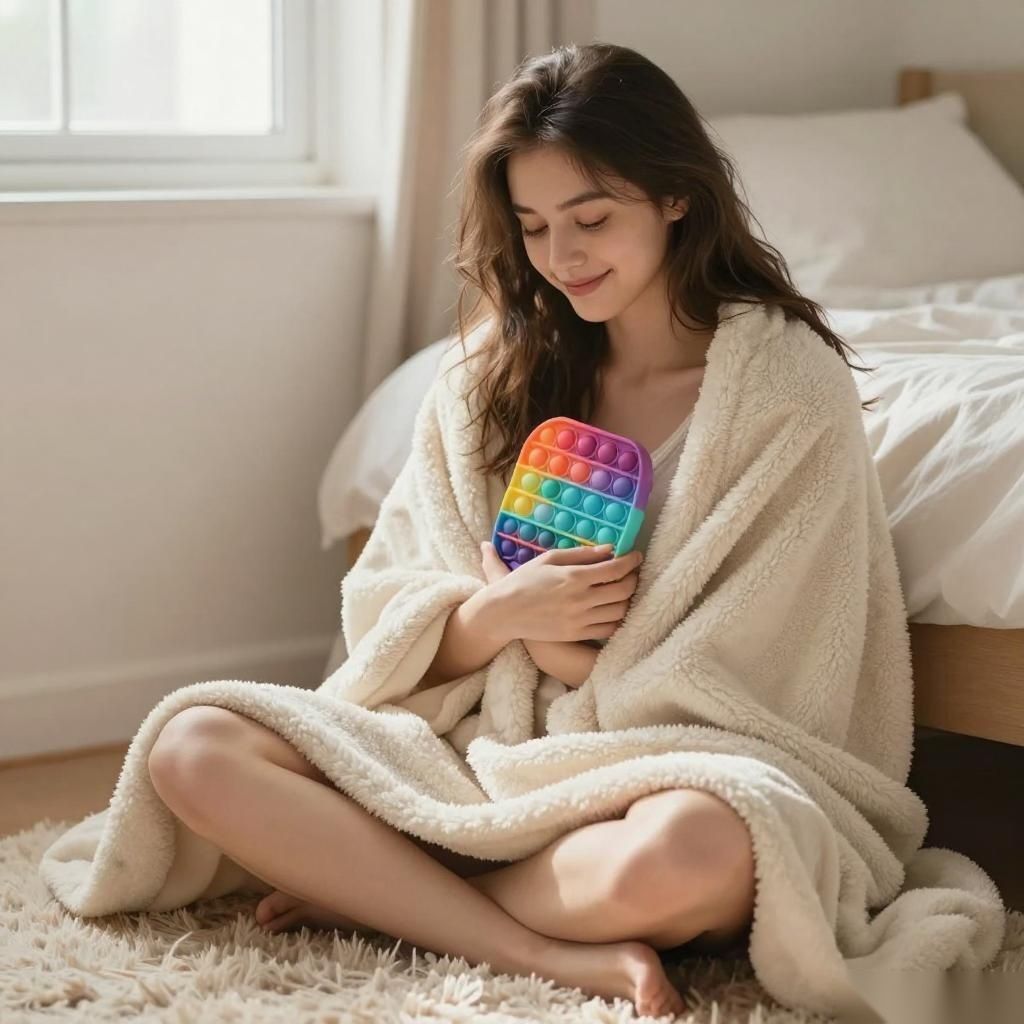触觉安抚治愈密码：毛绒毯解压全攻略