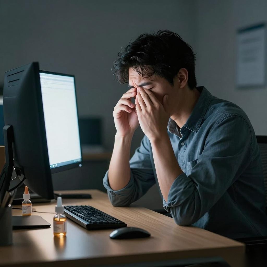 视力模糊干眼症，眼科医生告诉我热敷比眼药
