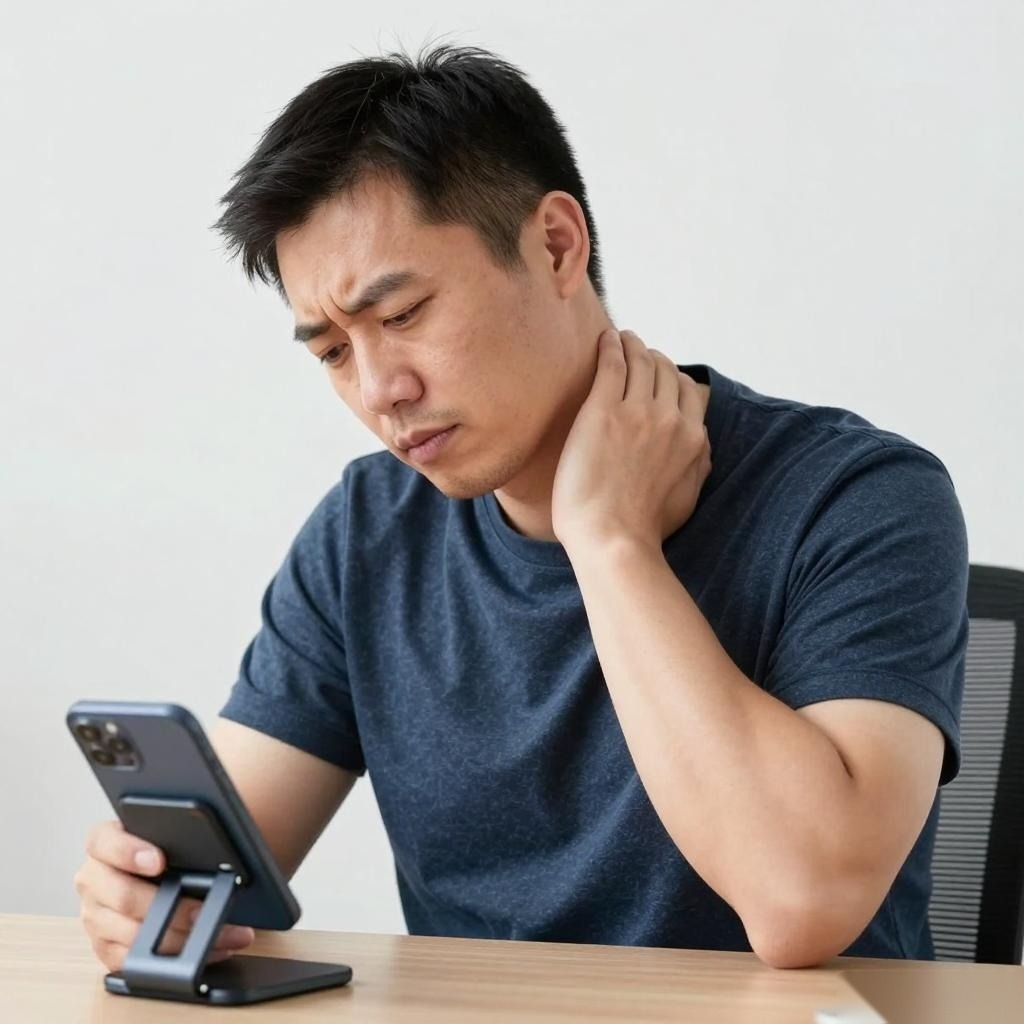 颈椎反弓富贵包，一个手机支架让我脖子不酸了