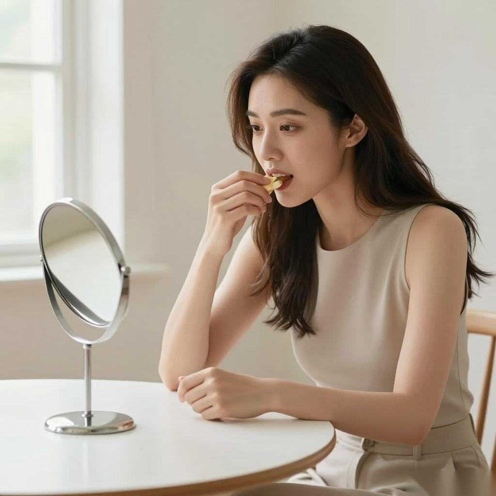 大小脸面部不对称，一个单侧咀嚼改正让我脸正了