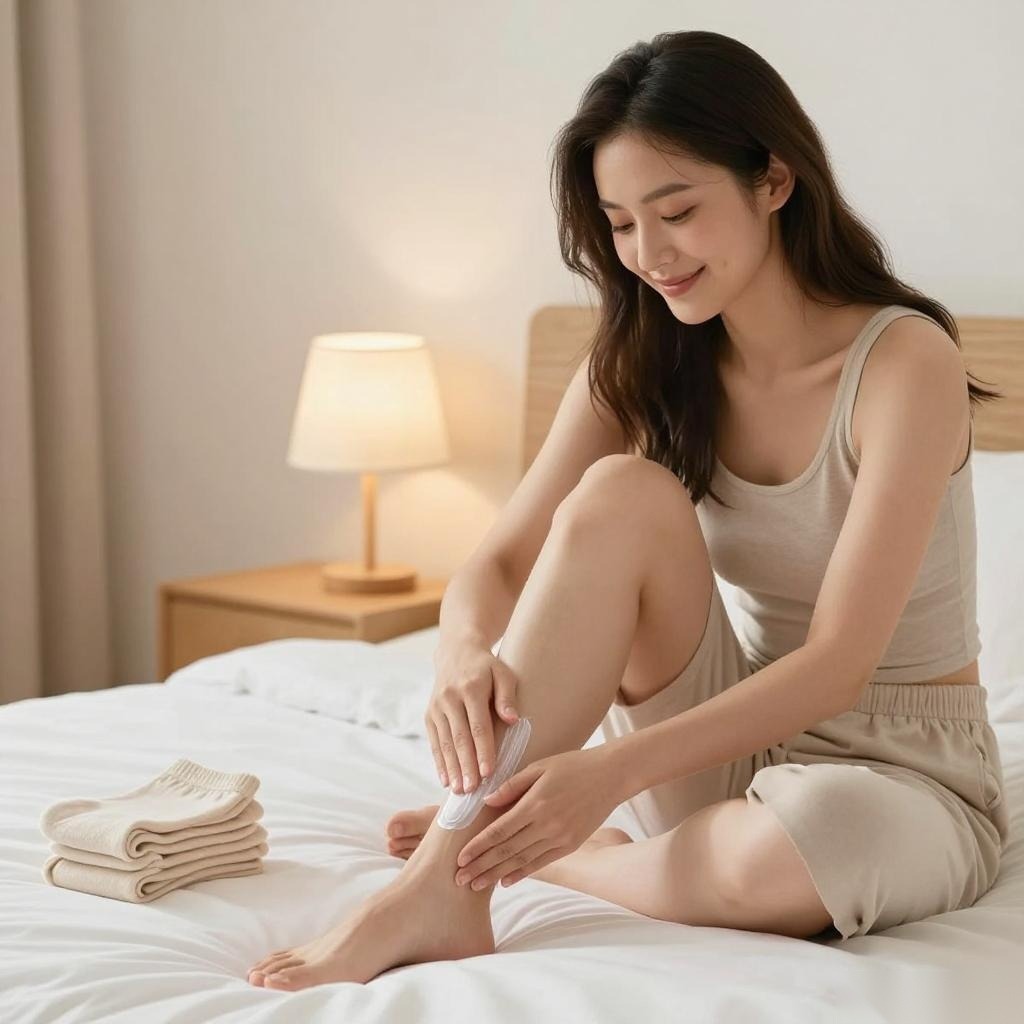 脚后跟干裂死皮厚，一个穿棉袜保湿让我脚变嫩了