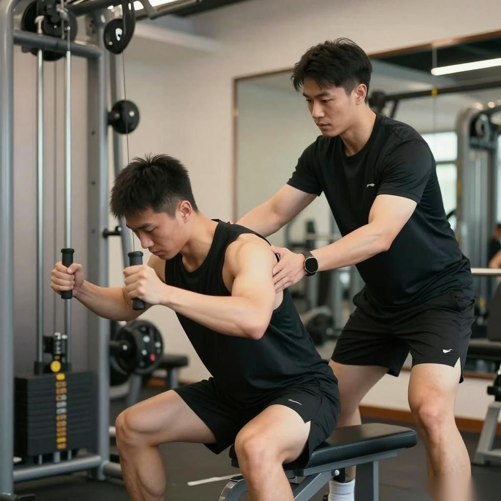 健身搭档,互助保护,相互督促,搭档大重量保护,互相纠正动作,打卡不偷懒,交替训练节省时间,社交乐趣