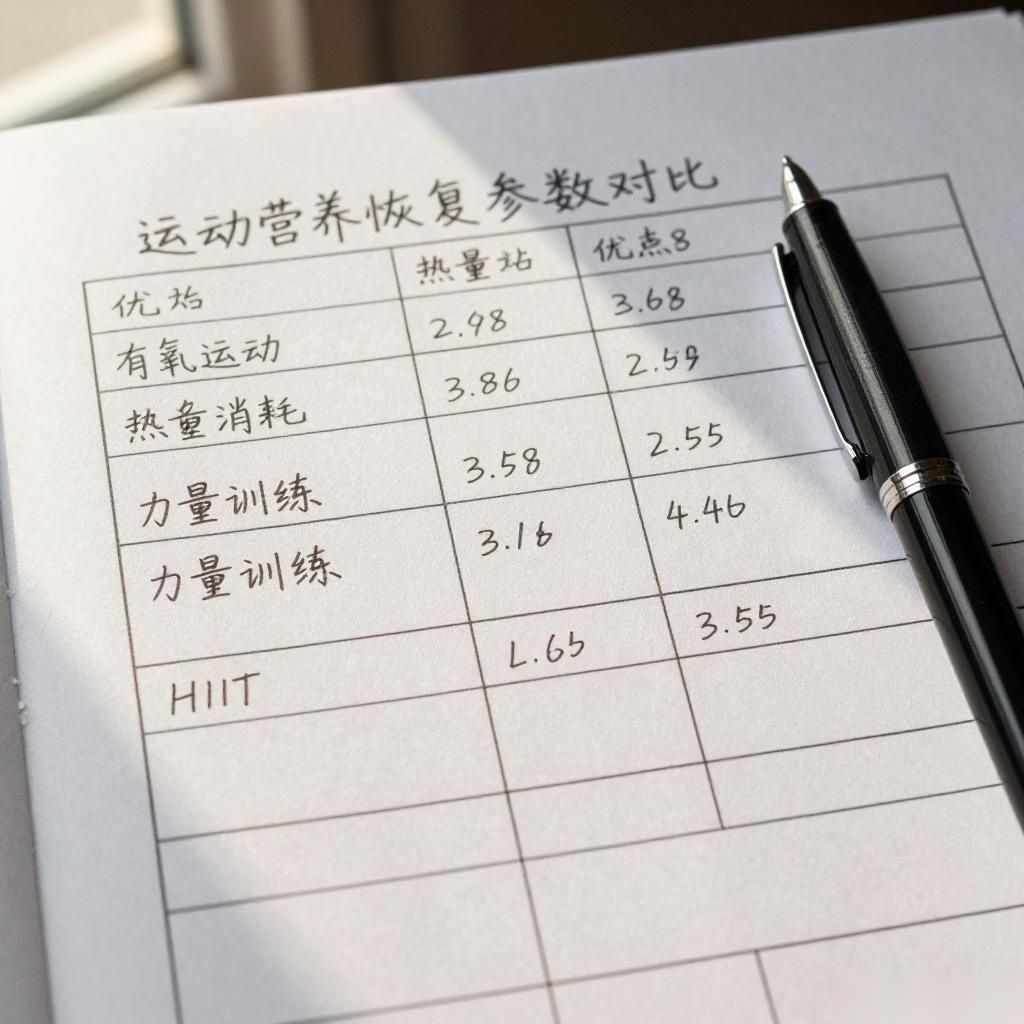 明星身材管理选型指南:运动营养恢复参数对比