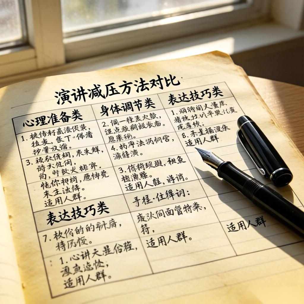 演讲紧张怎么办？5类减压方法对比，助你上台自信