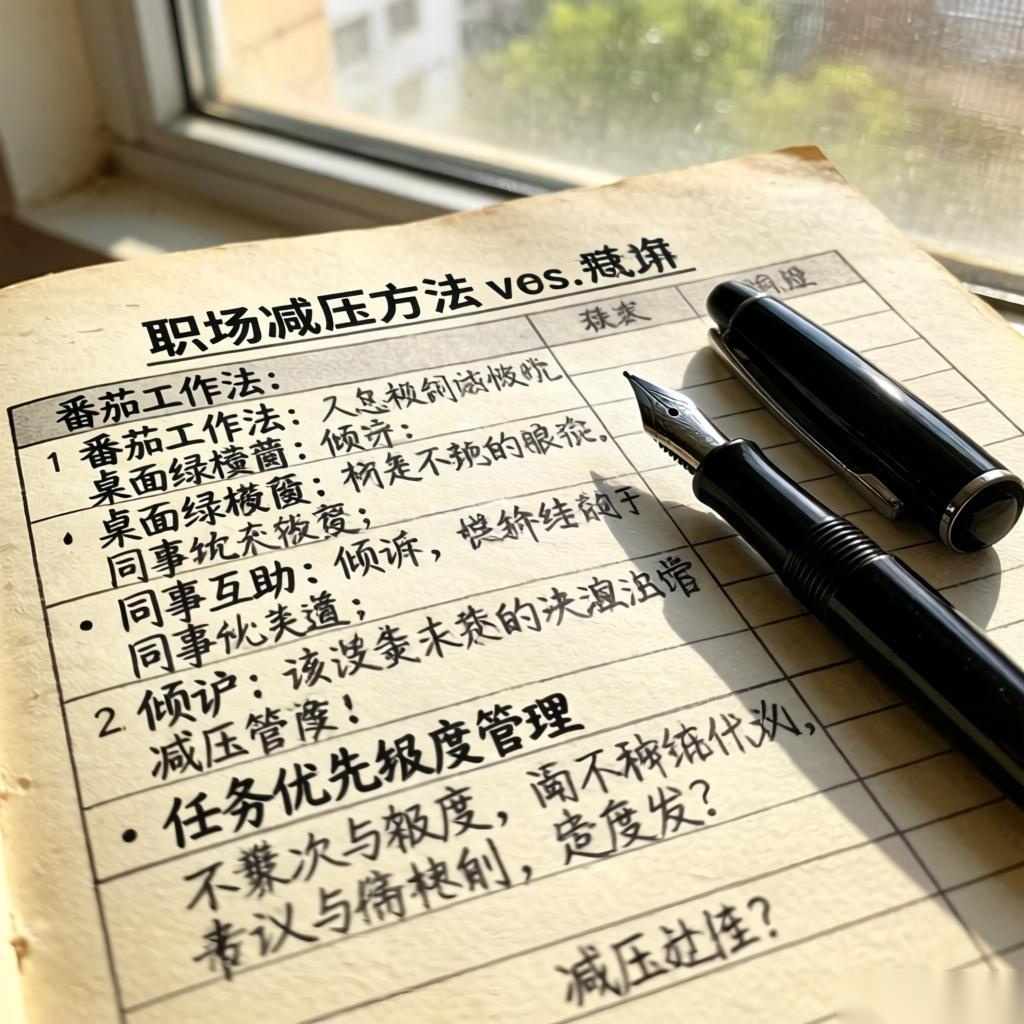 职场减压指南：4招实操对比，告别压力山大