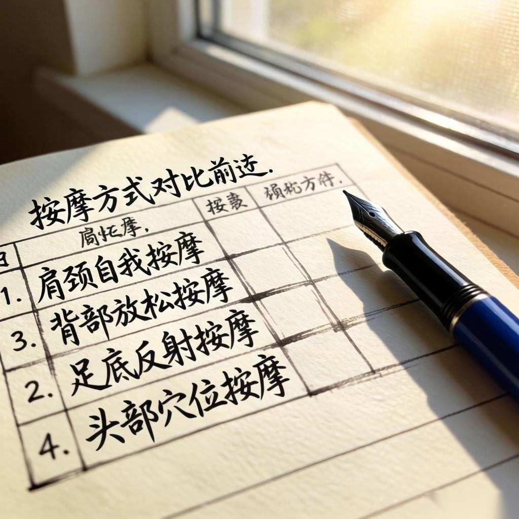 按摩舒压指南：肩颈按摩 vs 头部指压 vs 足底反射，哪种最适合你？
