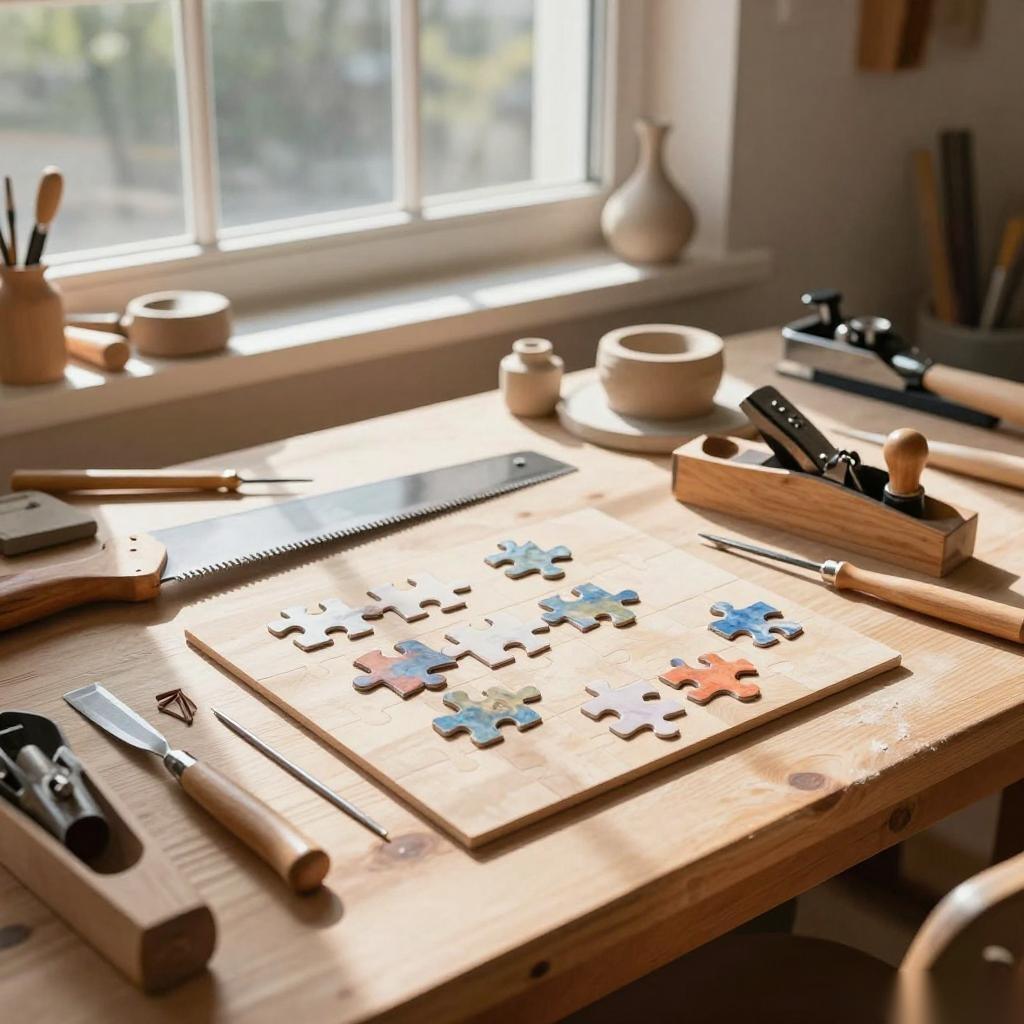 手工劳作指南：拼图、编织、木工、陶艺工具