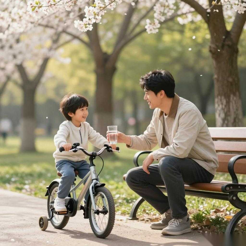 黄晓明与儿子春日骑行上热搜，我终于明白为什么明星都爱带娃骑车