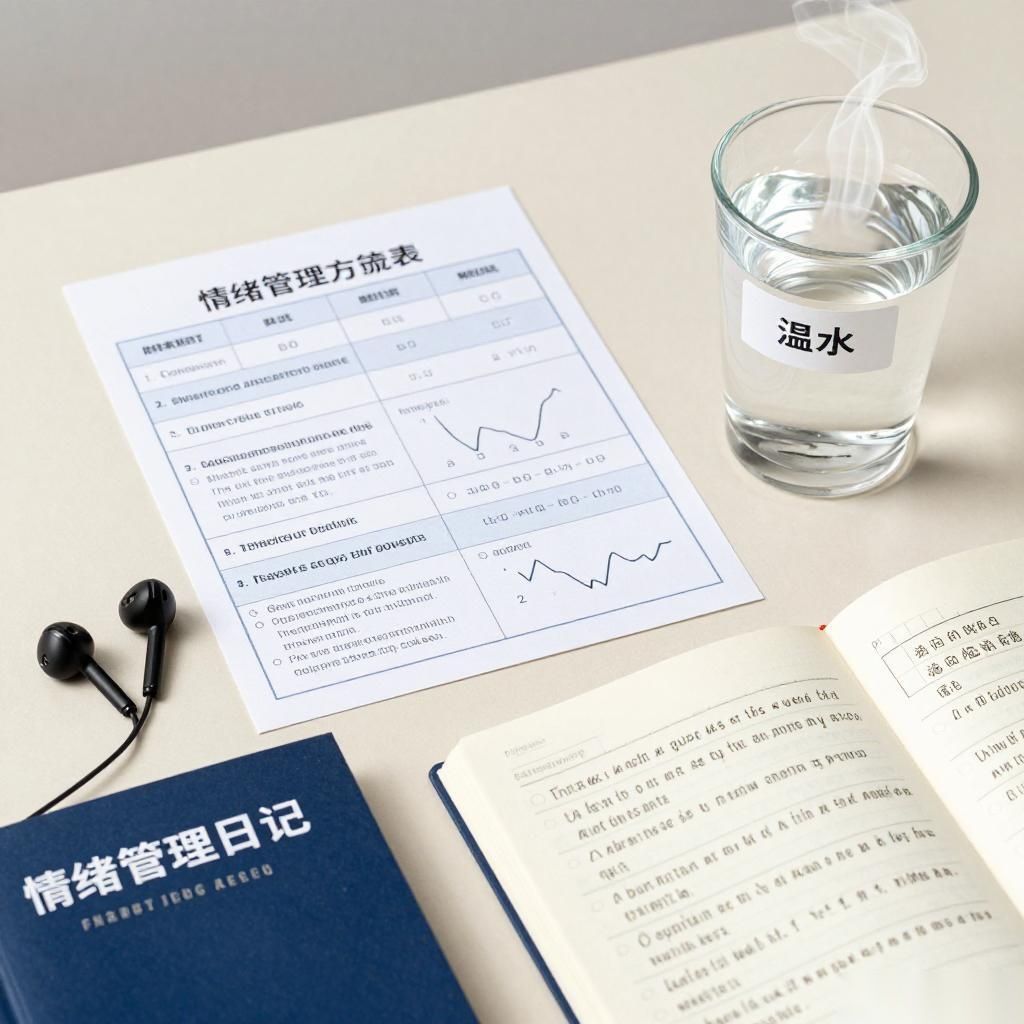 情绪管理，日常减压，自我调节，上班族情绪疏导，碎片化时间减压，正念呼吸练习，居家放松技巧