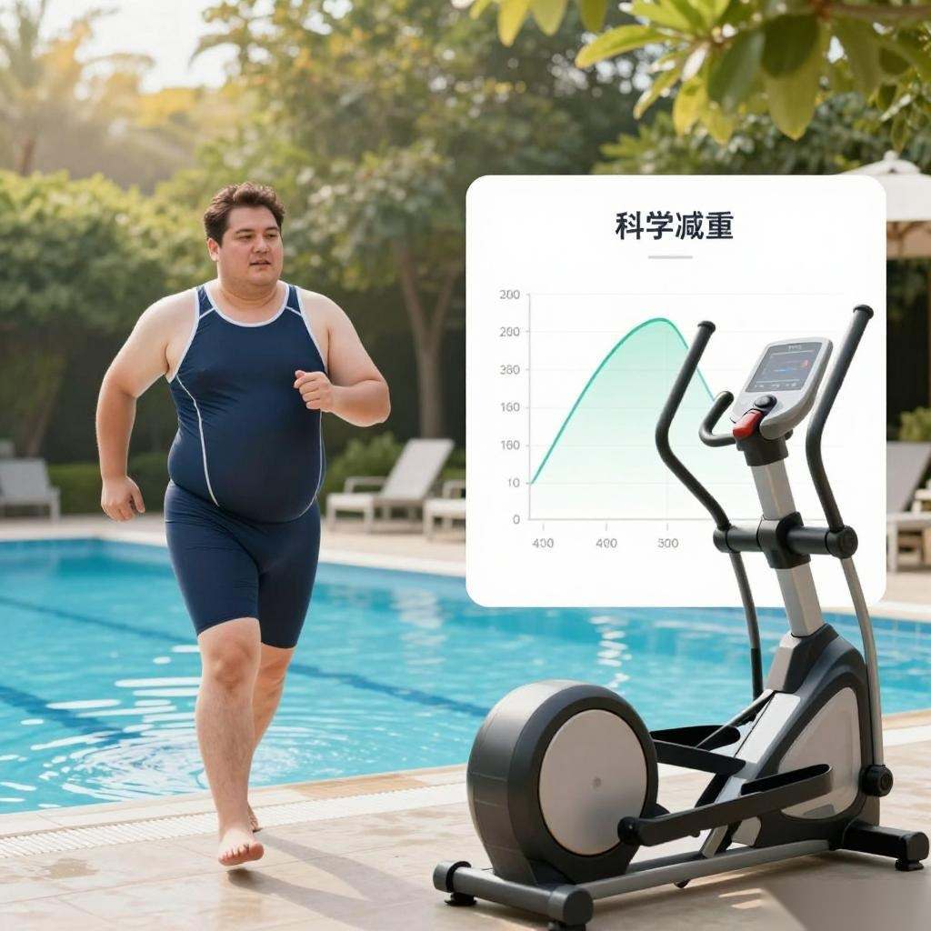 肥胖人群减重健身:游泳椭圆机安全指南