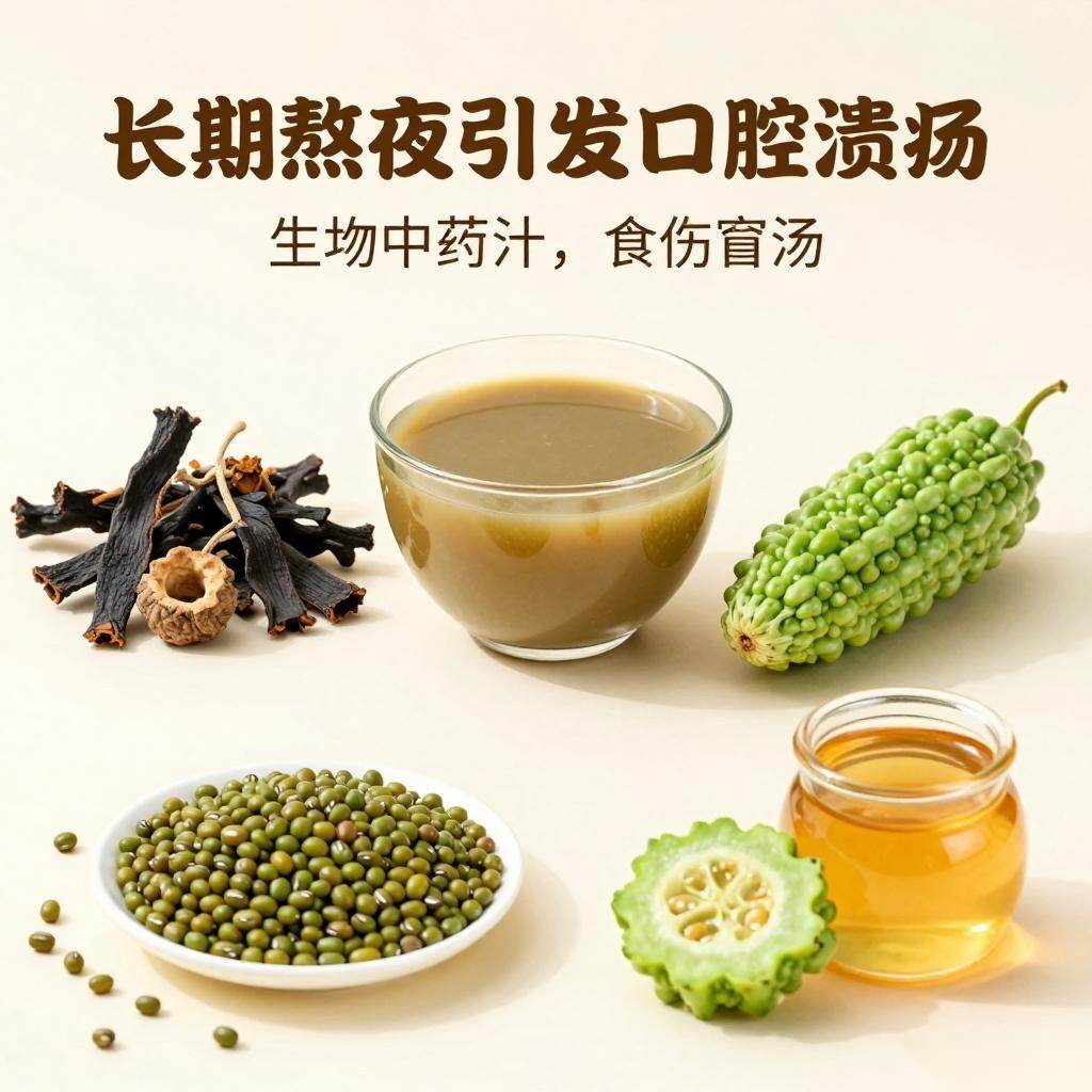 熬夜溃疡的几个小方法