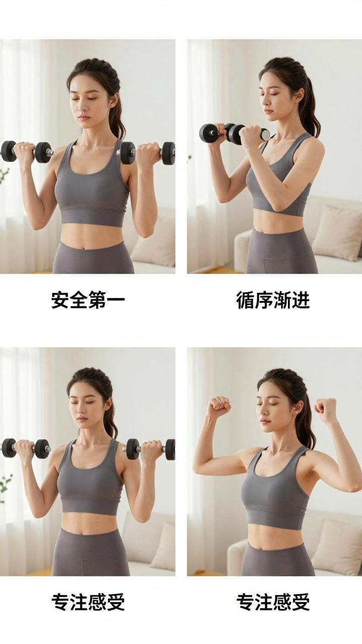 新手居家健身第一课：3个核心原则避坑