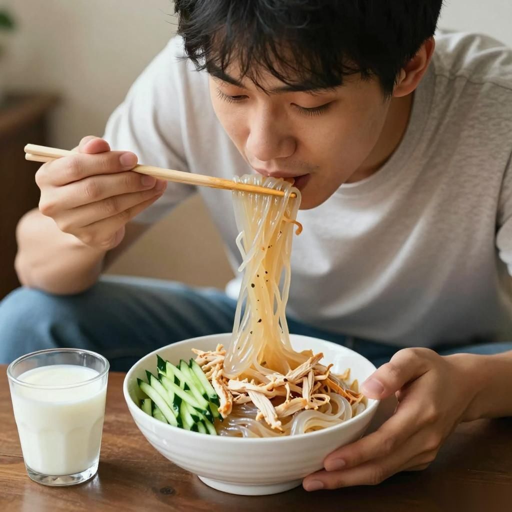 低卡宵夜新选择，魔芋凉皮的健康之道