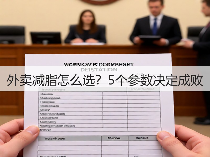 外卖减脂怎么选？5个参数决定成败