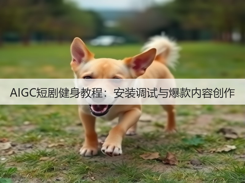 AIGC短剧健身教程：安装调试与爆款内容
