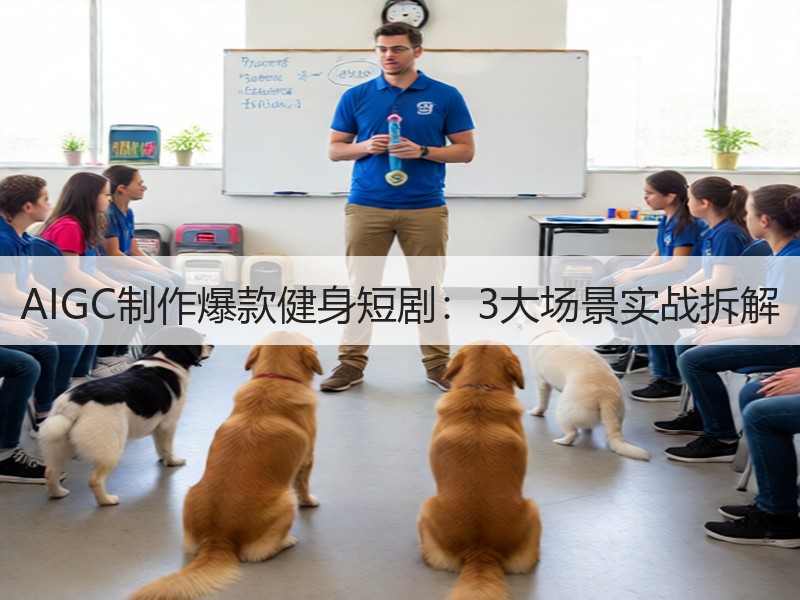 AIGC制作爆款健身短剧：3大场景实战拆