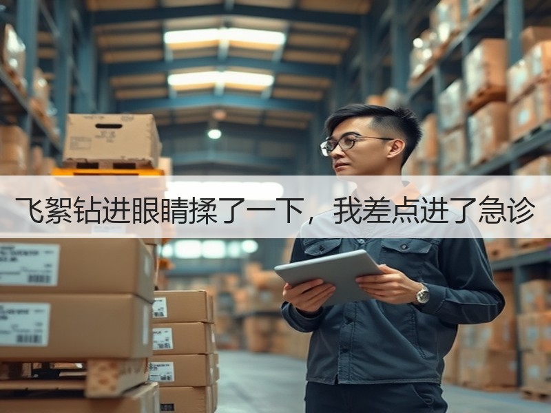 飞絮钻进眼睛揉了一下，我差点进了急诊